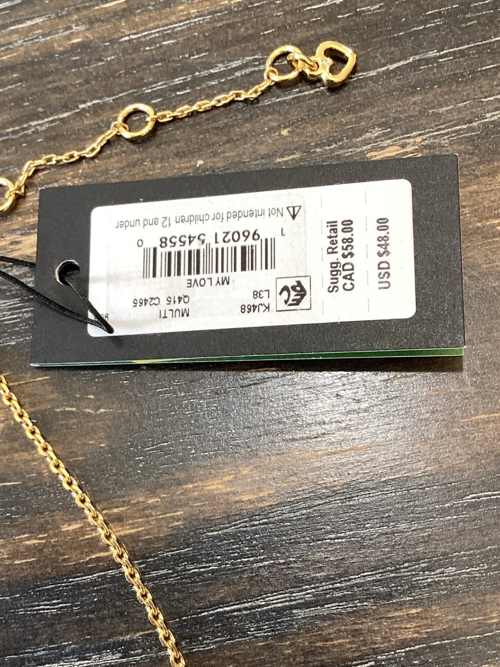 kate spade My Love Mini Pendant Necklace